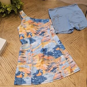 DSG Multicolor Active Dress With Shorts Size S